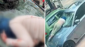 Ankara Çankaya'da otelin 6. katından düşen kadın aracın üstüne çakılıp ağır yaralandı