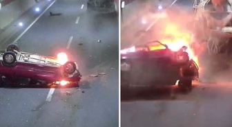 Tünelde beton mikserine çarpan otomobilin sürücüsü öldü