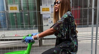 Naomi Campbell'ın temizlik takıntısı bisiklette de kendini gösterdi