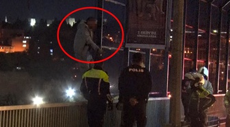 Haliç Köprüsü’nde intihar girişiminde bulunan şahıs 2 saatte ikna edildi