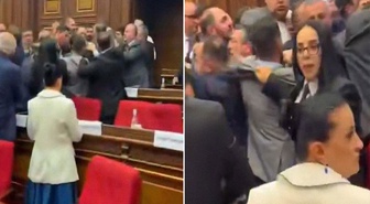 Ermenistan Meclisi’nde yumruklar havada uçuştu