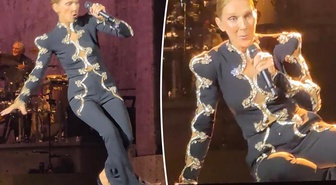 Céline Dion sahnede düştü, hiç bir şey olmamış gibi konsere devam etti