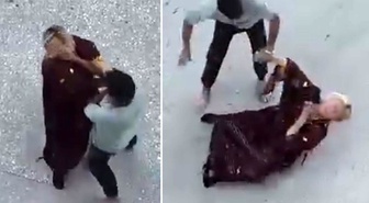 Sokak ortasında kadına dehşeti yaşattı! Boğazını sıkıp yerde böyle sürükledi