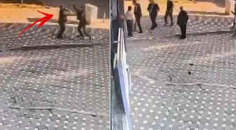 Öğretmen de bunu yaparsa! Okul önünde kendisini uyaran bekçiye saldırdı