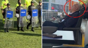 Hakemler polis eşliğinde çıktı, TFF gözlemcisi tribünde uyudu