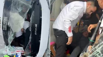 Antalya-Isparta yolunda yolcu otobüsü devrildi: 5 yaralı