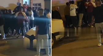 Birbirlerine acımasızca saldırdılar! Sokak savaş alanına döndü
