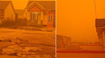 Gökyüzü turuncuya büründü! 280 bine yakın kişi hastalandı