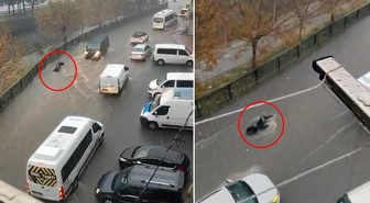 Esenyurt'ta can pazarı! Sel sularına kapılan kadını son anda kurtardılar