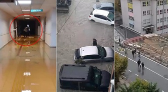 İstanbul'da hayatı felç eden yağış! Okulun istinat duvarı çöktü, araştırma hastanesini su bastı