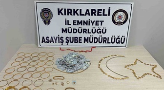 Kırklareli'de sahte polis vurgunu! Şüphelinin çantasından 80 çeyrek altın ve 34 bilezik çıktı