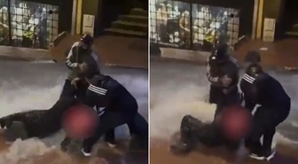 Beyoğlu’nda sel dehşeti! Kadın metrelerce sürüklendi, imdadına vatandaşlar yetişti