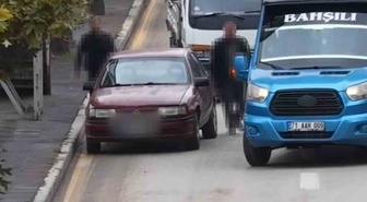 Kırıkkale'de dronu fark eden ehliyetsiz sürücü araçtan inip yürüdü, yolcu direksiyona geçti! 80 bin lira ceza