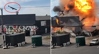 Süpermarkete kamikaze İHA saldırısı! Ortalık savaş alanına döndü