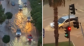Mersin'de sağanak su baskınlarına neden oldu
