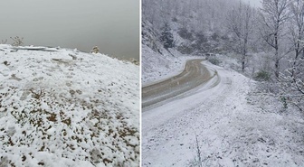 Manisa Alaşehir'de yüksek kesimler beyaza bürüdü, ekipler hazır bekletiliyor