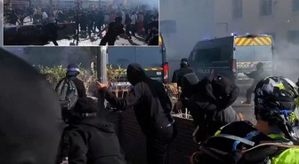 Fransa'da sarı yelekliler her yeri yakıp yıkıyor! Polislerin çaresiz kaldığı anlar kamerada