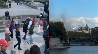 Paris’in iki farklı yüzü: Bir yanda dans, diğer yanda yangın!