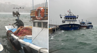 Bartın'ı fırtına vurdu! Amasra’da dalgalar 6 metreye ulaştı, tekneler limana sığındı