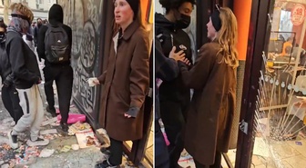 Fransa'da yürek burkan görüntü! Yağmacılara direndi ama dükkanını kurtaramadı