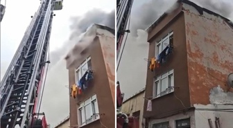 Fatih’te korkutan yangın! Alevler bitişikteki binanın çatısına sıçradı