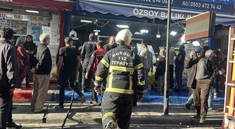Burdur'da balıkçıda baca yangını! İtfaiye söndürürken balık satışı durmadı