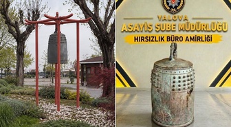 Yalova'da çalınan 87 kiloluk Japon Barış Çanı hurdacıda bulundu! Elektrikli bisikletle taşıyıp 26 bin liraya satmışlar