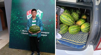 Bursasporlu Iheanacho'ya karpuz sürprizi