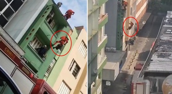 İtfaiye eri bir can kurtarmak istedi! Sonrası korkunç