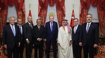 Cumhurbaşkanı Erdoğan, 7 ülkenin dışişleri bakanını kabul etti