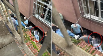 Eve kilitlenen 2 genç kız, sarkıttıkları çarşafla kaçarken 3'üncü kattan düştü