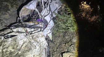 Çankırı Bayramören'de otomobil uçuruma yuvarlandı, 4 kişi öldü, 1 kişi yaralandı