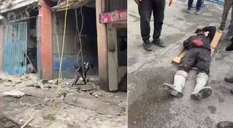 Sanayi sitesinde iş yerinin balkonu çöktü: 3 yaralı