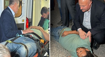 Adıyaman'da araç çarpan yayaya ilk müdahale vali ve milletvekilinden
