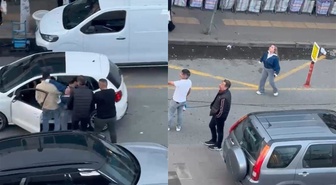 Sakarya'da yayanın ezilme tehlikesi geçirdiğini gören kadın, sürücüyü yumrukladı! 'Dövüş antrenörüyüm ben'