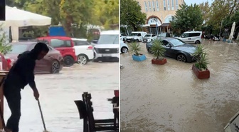 İzmir turizminin gözdesi Çeşme sağanağa yenildi