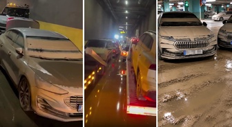 Vadi İstanbul otoparkında selin ardından bu görüntüler kaldı! Milyonluk çamura bulandı