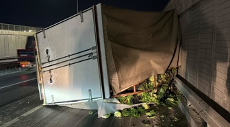 Kediye çarpmamak için direksiyon kırdı! Eskişehir'de 4 ton marul yola saçıldı