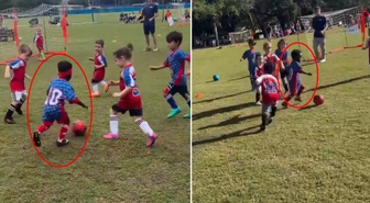 3 yaşındaki futbolcuyu durduramayınca polis çağırdılar