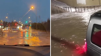 İstanbul'u sağanak vurdu! Pendik ve Tuzla’da yollar göle döndü, D-100 trafiğe kapandı