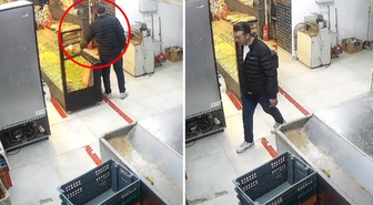 Müşteri gibi girdiği fırından telefonu çalıp kaçtı! Hırsızın rahatlığı kamerada