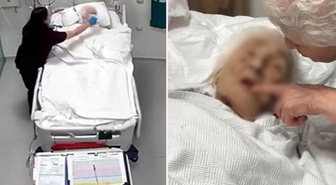 91 yaşındaki hastaya hemşire şiddeti! Kamera tüm olanları kaydetti