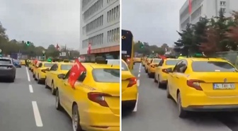 İstanbul'da taksiciler eylemde! Martı TAG'ın ofisi önünde toplanıyorlar