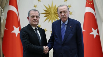 Cumhurbaşkanı Erdoğan'dan dikkat çeken temas: Aliyev'in yokluğunda Bayramov'u kabul etti