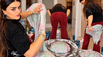 Slime akımı raydan çıktı! Canlı yayındaki görüntülere yorum yağdı