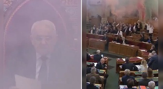 Macaristan'da olaylı oylama! Muhalif vekiller sis bombası patlattı