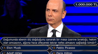 Milyoner'de 1 milyon TL'lik soru şaşırttı! Doğumunda öldü sanılan dünyaca ünlü isim kim?
