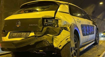 Bolu Dağı Tüneli'nde dehşet anları kamerada! Otomobile arkadan çarpan tır durmadan kaçtı