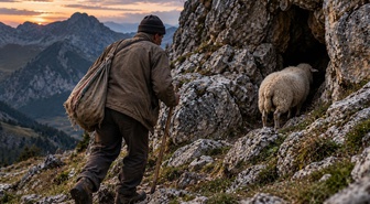 Sürüden ayrılan koyunun peşine düştü! Hayatının sürprizini yaşadı
