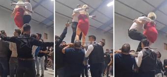 Koca koca adamların eğleneceğiz diye yaptıkları rezalete bakın